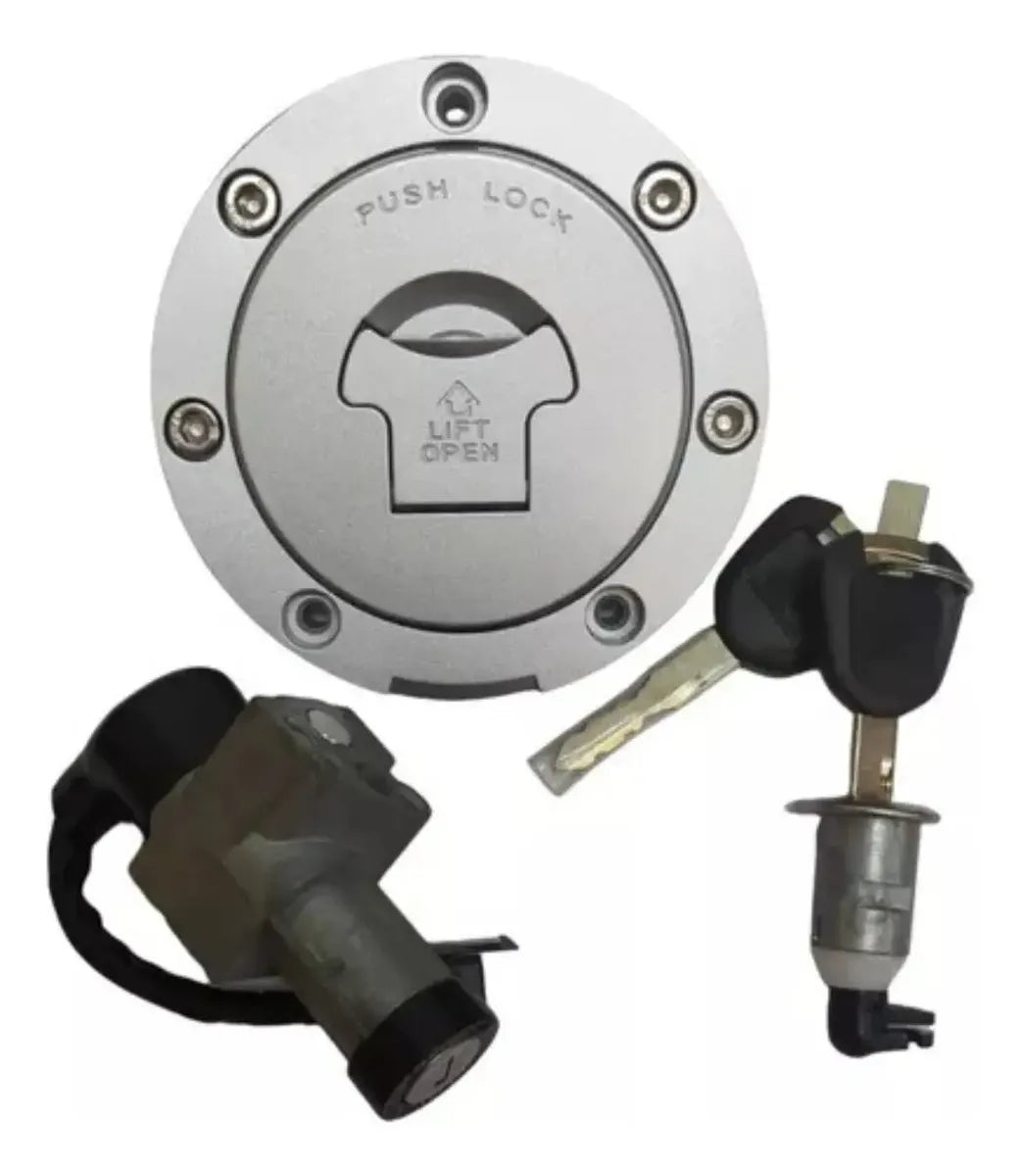 Kit Chapa Cerradura Tapa Honda CB190R Original Referencia 35010-K70-L10