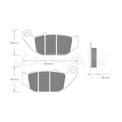 Pastilla De Freno Honda CBF150 Invicta Trasera Referencia 06435-KSP-B01