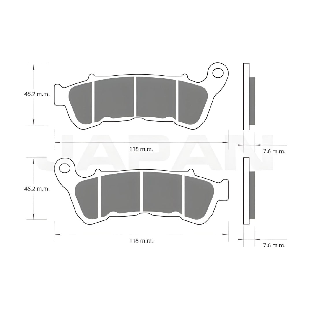 PASTILLA DE FRENO HONDA CB160F DELANTERA REFERENCIA 06455-K43-911
