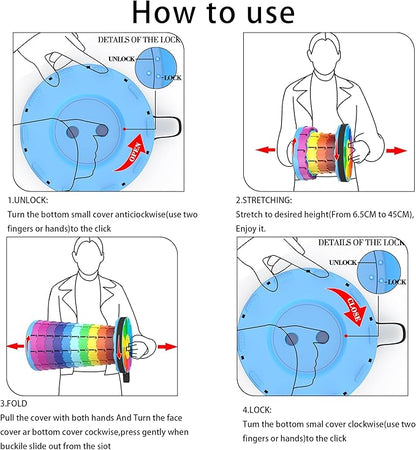 Asiento plegable portátil, retráctil y telescópico para adultos, resistente, capacidad de 200 libras, para acampar, senderismo, jardín, Conciertos, con bolsa
