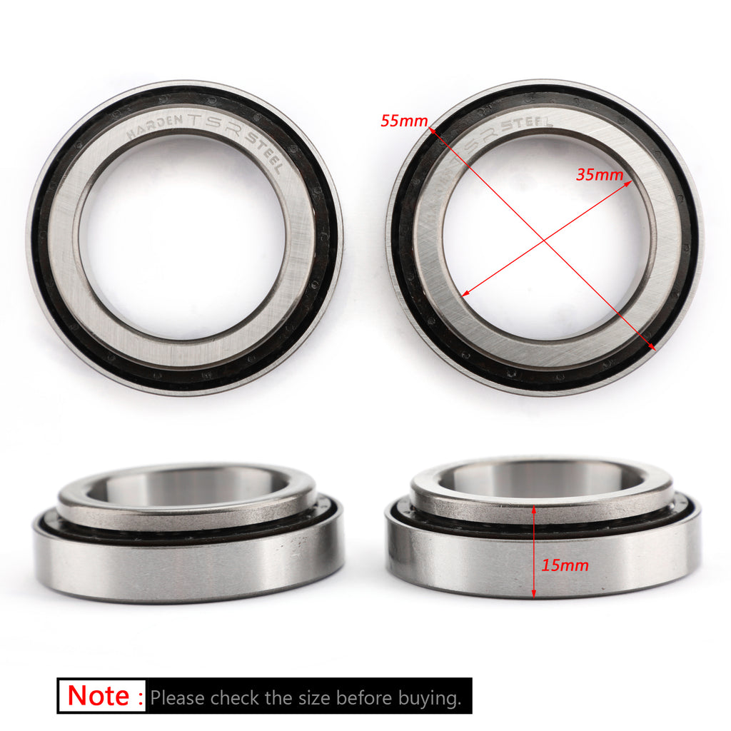 KIT DE RODAMIENTOS DE DIRECCIÓN PARA KAWASAKI, ACCESORIOS PARA ZR750, Z750R, ABS, ZR800, Z800, ZR900, Z900, ZR1000, Z1000, EN650, VULCAN S 92116-1072, 92045-1384