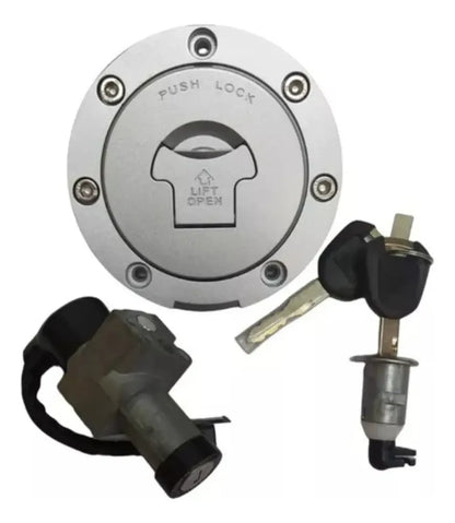Kit Chapa Cerradura Tapa Honda CB190R Original Referencia 35010-K70-L10