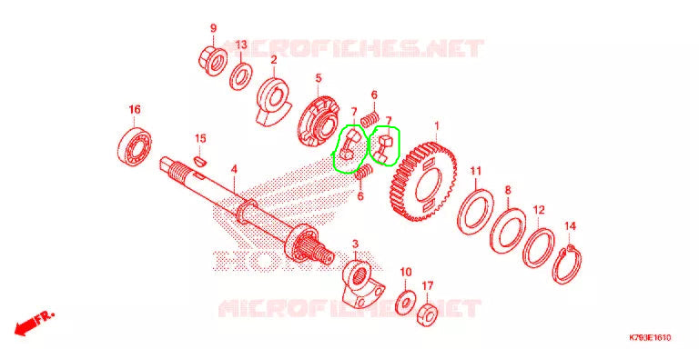 CAUCHO PÍÑON CONTRAPESA HONDA ORIGINAL REFERENCIA 13428-KRM-840