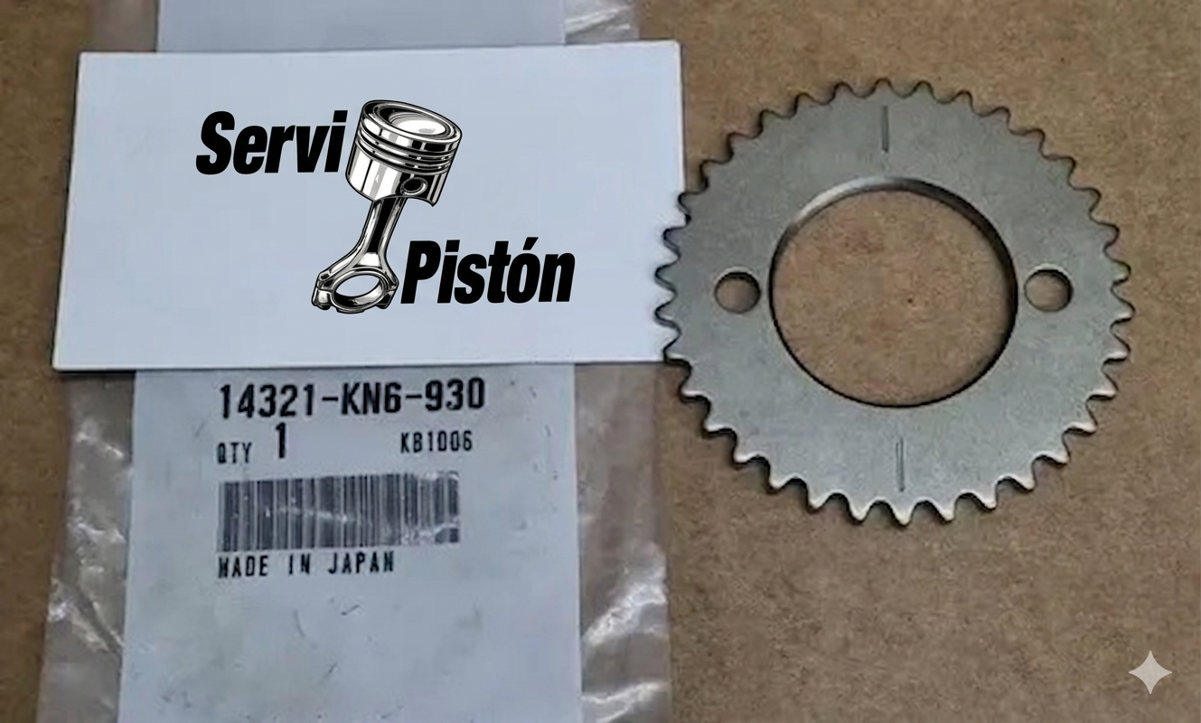 Piñon Distribucion Barra Leva Honda XL200 - 34 Dientes - Original Referencia 14321-KN6-930