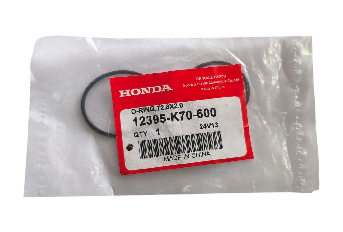 O´RING CAUCHO TAPA CADENILLAS HONDA CB190 - XR190 - CBF160 ORIGINAL REFERENCIA 12395-K70-600